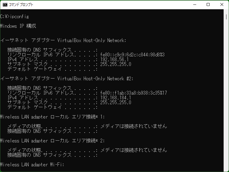 Usage of Ipconfig